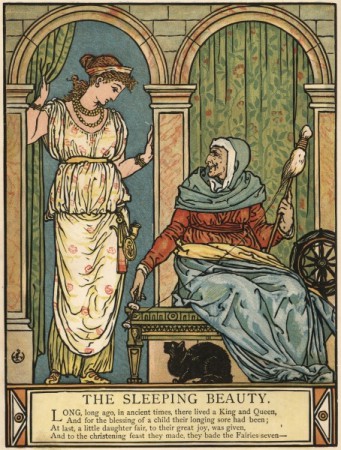 Doornroosje en de heks, Walter Crane